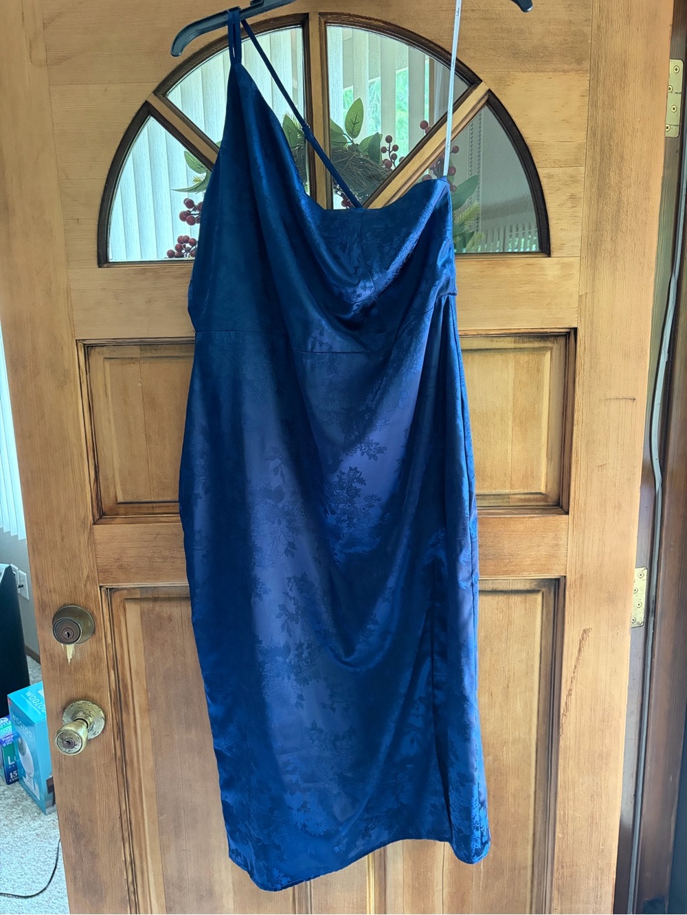 Lulu's Satin Halter Neck MIDI Dress